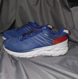 Hoka Men's Blue and White Athletic Shoes